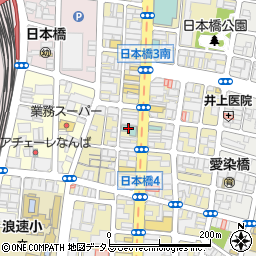 東横ＩＮＮ大阪なんば日本橋立体駐車場周辺の地図