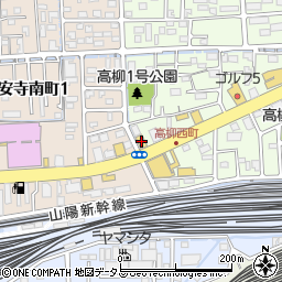 イエローハット大安寺店周辺の地図