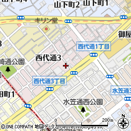 リパーク神戸西代通３丁目駐車場周辺の地図