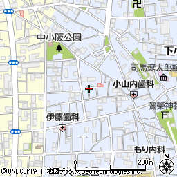 大阪府東大阪市下小阪1丁目22周辺の地図