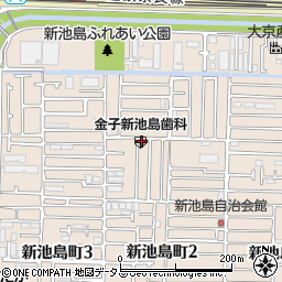 金子新池島歯科医院周辺の地図