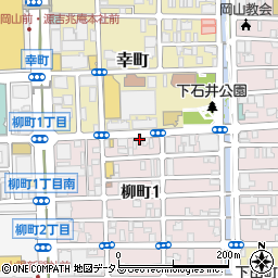 リパーク岡山柳町１丁目駐車場周辺の地図