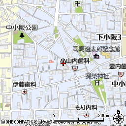 大阪府東大阪市下小阪1丁目20周辺の地図