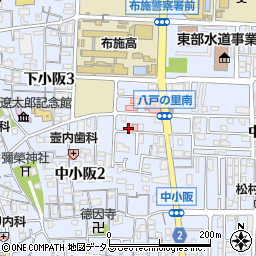 東大阪市中小阪2丁目12 合田駐車場【1】周辺の地図