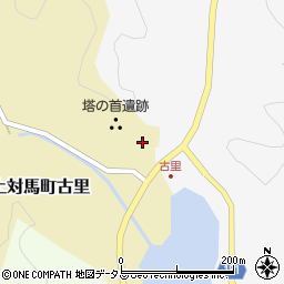 長崎県対馬市上対馬町古里周辺の地図