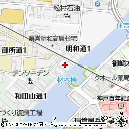 富士通テン体育館周辺の地図