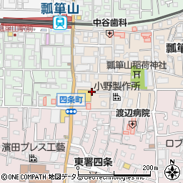 大阪府東大阪市瓢箪山町4周辺の地図