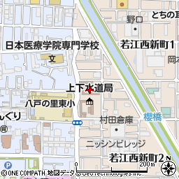 東大阪市職員労働組合水道支部周辺の地図