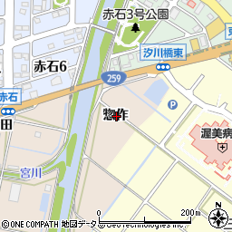 愛知県田原市加治町惣作周辺の地図
