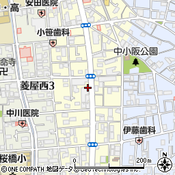 大阪府東大阪市小阪本町周辺の地図