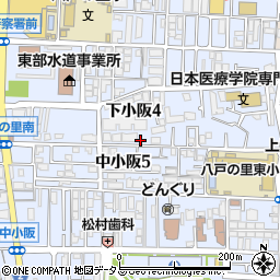 大阪府東大阪市下小阪4丁目7-23周辺の地図