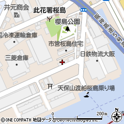 桜島住宅周辺の地図