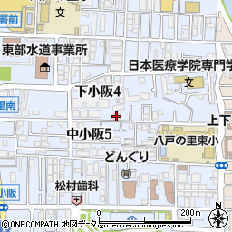 コンフォート八戸ノ里Ａ棟周辺の地図