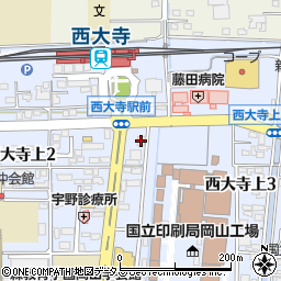 セブンイレブン岡山西大寺駅前店周辺の地図