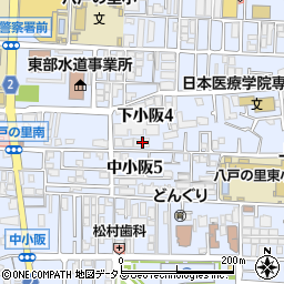 大阪府東大阪市下小阪4丁目7-26周辺の地図