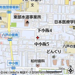 大阪府東大阪市下小阪4丁目7-32周辺の地図