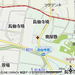 愛知県田原市六連町長仙寺境107周辺の地図
