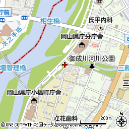 岡山市役所中区役所　旭川新堰管理事務所周辺の地図