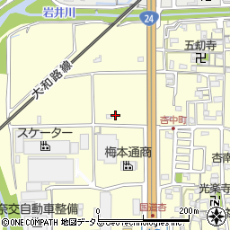 奈良県奈良市杏町223周辺の地図