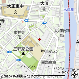 キングスクエアヴィルジア大阪周辺の地図