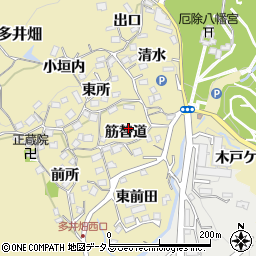 兵庫県神戸市須磨区多井畑筋替道周辺の地図