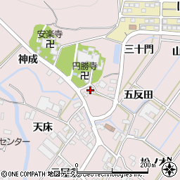 愛知県田原市野田町神成周辺の地図