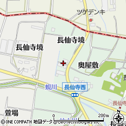 愛知県田原市六連町長仙寺境周辺の地図
