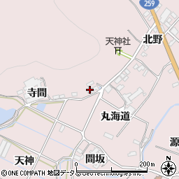 愛知県田原市野田町寺間周辺の地図