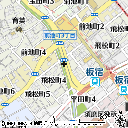 兵庫県神戸市須磨区飛松町3丁目周辺の地図
