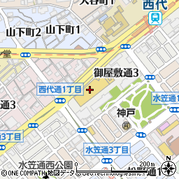 セリアエディオン西代店周辺の地図