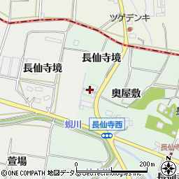 愛知県田原市六連町（長仙寺境）周辺の地図