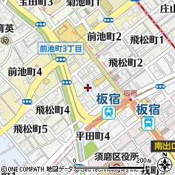 兵庫県神戸市須磨区飛松町周辺の地図