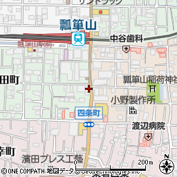 鳥貴族 瓢箪山店周辺の地図