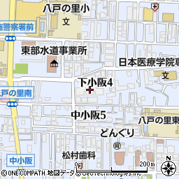 大阪府東大阪市下小阪4丁目7-36周辺の地図