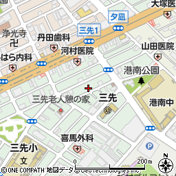 中西工務店周辺の地図