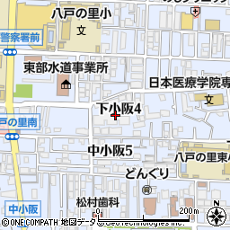 大阪府東大阪市下小阪4丁目7周辺の地図