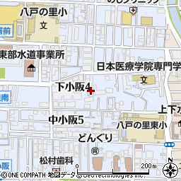 大阪府東大阪市下小阪4丁目9-32周辺の地図
