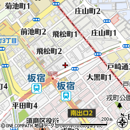 板宿駅前ファミリー歯科周辺の地図