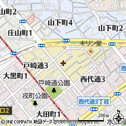 兵庫県神戸市長田区戸崎通周辺の地図