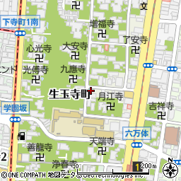 タイムズ生玉寺町第２駐車場周辺の地図