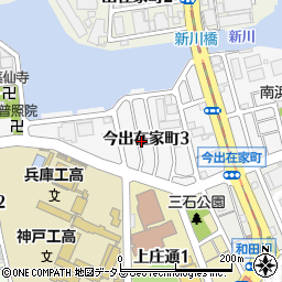 神戸工業高校付近駐車場周辺の地図