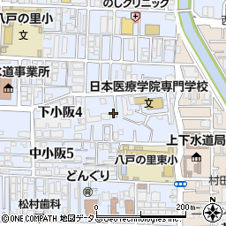 大阪府東大阪市下小阪4丁目9-9周辺の地図