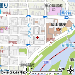 岡山県岡山市北区内山下周辺の地図