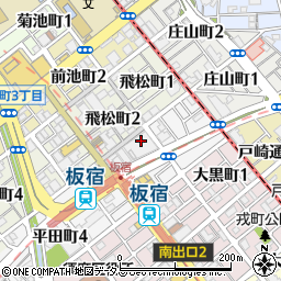 カーブス板宿周辺の地図