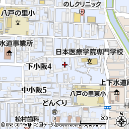大阪府東大阪市下小阪4丁目9周辺の地図