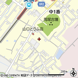 三重県名張市美旗町中１番周辺の地図