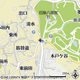 兵庫県神戸市須磨区多井畑清水2周辺の地図