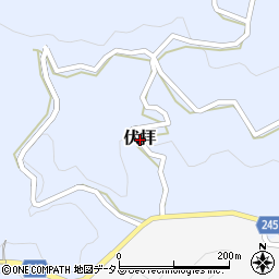 奈良県山添村（山辺郡）伏拝周辺の地図