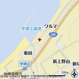 愛知県田原市宇津江町ワルマ周辺の地図