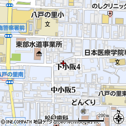 大阪府東大阪市下小阪4丁目7-4周辺の地図